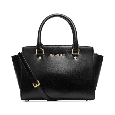 michael kors medium selma satchel|michael kors selma medium black.